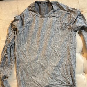 Men's Gray Long Sleeve Shirt